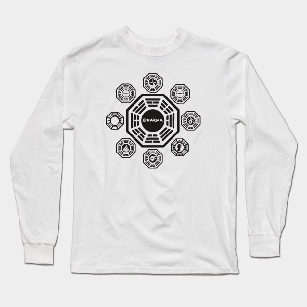 Dharma Stations Long Sleeve T-Shirt by GramophoneCafe